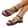 Sandalias Romanas Doradas Estilo Francés para Mujer con Tiras Cruzadas Metálicas, Tira Elástica Plana en el Talón, Zapatos de Playa para Vacaciones