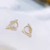Brincos Pequenos de Nariz de Porco Estilo Novo, Brincos de Moda Exquisitos com Agulha de Prata S925 Toda Cravejada, Acessórios para Afinar o Rosto, Brincos Atacado