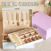 Caja de joyería de cuero PU, caja de joyería de madera de doble capa, caja de almacenamiento de joyería estilo princesa, caja de maquillaje, venta al por mayor