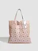 Bolso de hombro tote para mujer, estilo coreano y japonés, nuevo para primavera, patrón de rombos geométricos, versátil, gran capacidad, moderno y a la moda