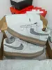 Zapatos Putian Air Force One Af1 Zapatos Blancos Co-Branded Air Tenis para Hombre y Mujer Trigo Piel de Vaca de Primera Capa Zapatos Deportivos de Caña Baja