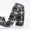 Borde de capullo línea de color mixto trenza de cuadros lazo hecho a mano cinta material diy tocado pasador sombrero de paja cincha