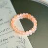 Pulsera de cristal rosa púrpura para mujer al por mayor alrededor del dedo cuentas suaves para jugar con texto placa para descompresión de estudiante juego de gradiente pulsera para novias
