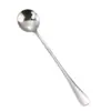 Colher de aço inoxidável 1010 colher para gelo colher de sobremesa cabo longo colher para sorvete colher para mexer café fonte de barraca de rua atacado de fábrica