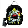 Nova Bolsa de Almoço Quadrada Temu com Estampa de Grafite de Monstro, Transversal Portátil, Lancheira para Estudante, Bolsa de Almoço Térmica com Folha de Alumínio