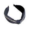 Diadema Rayas Azules Retro Sal Marina Francesa 2024 Nueva Tela de Nicho Versátil Diadema Alta para Cráneo Accesorios para el Cabello