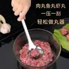 Colher para almôndegas de aço inoxidável, uma ferramenta mágica para pressionar e fazer bolinhos de peixe, colher moldadora doméstica, ferramenta de cozinha, colher para sopa artesanal