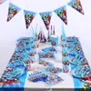 Set de Fiesta de Cumpleaños Festivo para Niños de los Vengadores Banderín Vaso de Papel Plato de Papel Máscara Set de Vajilla para Fiesta