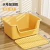 Bandeja Sanitaria para Gatos Extra Grande Engrosada, Semicerrada, Anti-Salpicaduras, Estilo Abierto para Gato Maine Coon, Disponible para Dropshipping