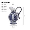 Vaso Cerâmico Estilo Chinês Doméstico Grande Azul e Branco Porcelana Vaso Sala de Estar Gabinete de TV Decoração Vaso Cerâmico