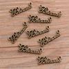 2 Colores 8*24mm DIY Aleación de Zinc Accesorios de Joyería Conector de Letra Calada Accesorios para Pulsera Collar