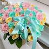 Flor de Cinta de Color Puro Azul Menta Shangjin Lazo para Regalo Cinta Webbing Cinta Decorativa para Regalo DIY
