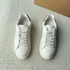 Zapatos Blancos de Piel Genuina de Alta Calidad Hechos en Guangdong, Nuevos para Primavera y Verano, de Corte Bajo, con Cordones, Estampado de Letra C, Ligeros, Amortiguadores, Tenis Casuales