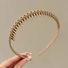 Elegante diadema de cuadros de lunares para mujer, diadema de corona alta para lavarse la cara, diadema para uso diario con dientes, accesorio para el cabello