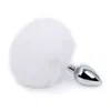 Bola de pelo de cola de perro tapón anal de metal cola de zorro conejo juguete de broma juego de rol sm alternativo usuario