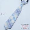JK Tie Feminino Estilo Coreano Japonês Estilo Universitário Xadrez Uniforme Uniforme Crianças Festa de Formatura Fotografia Adereços Sem Nó