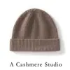 Gorro cálido, grueso, de canalé, de color liso, para otoño e invierno, estilo nuevo, gorro de punto de cachemira con orejeras y una corona redonda