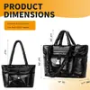 Bolsa Tote de Gran Capacidad para el Día a Día, Bolso Portátil para Hombro o Axila, Bolso Ligero de Plumas Moderno con Múltiples Bolsillos, Bolso Acolchado para Mujeres