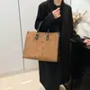 Bolsa Feminina 2025 Nova Chegada Fashion Simples Grande Capacidade Carta Flor Antiga Bolsa Tote Portátil para o Dia a Dia Bolsa Feminina