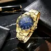 Reloj de hombre superventas transfronterizo, moderno dial grande con luz azul, reloj de cuarzo con banda de acero, tres subesferas de imitación, venta al por mayor de relojes de pulsera para hombre