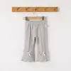 Pantalones de Campana para Bebé Ins2026 para Niñas, Pantalones Casuales de Modal Clase A, Ropa Exterior Estilo Europeo y Americano con Leggings de Moño