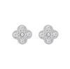 Bufan Aretes de Plata 925 con Aguja, Vca Completamente Diamantados, Versión Alta, Trébol de Cuatro Hojas con Diamantes, Borla, Clavícula, Moda, Venta Directa de Fábrica