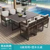 Mesas e Cadeiras de Exterior, Conjunto de Cadeiras de Rattan para Jardim de Pátio, Conjunto de Mesa de Jantar de Lazer para Terraço ao Ar Livre, Impermeável e Resistente ao Sol