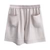 Shorts de Verano para Mujer Tallas Grandes Estilo Nuevo 100 kg Sencillos Delgados de Seda de Hielo Cintura Alta Casuales a la Rodilla 7782
