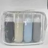 Botellas Reutilizables de Silicona para Viaje con Etiquetas para Viajes de Negocios, Botellas Portátiles Vacías para Loción, Gel de Ducha, Set de Botellas para Almacenamiento de Champú