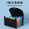 Carpeta de acordeón mini A6 de 7 compartimentos, bolsa impermeable multifuncional de PP para recibos, bolsa de almacenamiento de facturas, portadocumentos, al por mayor
