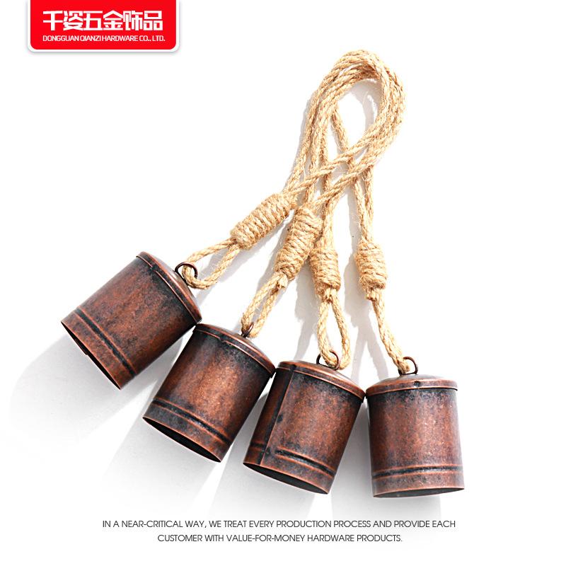 单个铁皮筒麻绳铃铛15