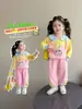 Conjunto de Ropa para Niña Primavera y Otoño 2026 Estilo Nuevo Moda Casual Sudadera Polo Conjunto Deportivo de Dos Piezas para Niños