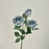 Flores artificiais, buquê de rosas, flores artificiais para decoração de sala de estar e mesa de jantar, ornamentos decorativos florais, envio direto de uma peça