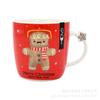Taza de Cerámica Navideña con Asa de Estrella Personalizada Patrón de Papá Noel Muñeco de Nieve Hombre de Jengibre Casual Bar Cafetería