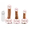 Masturbador femenino, consolador realista eléctrico, pene falso de color carne, consolador con ventosa grande, mediano, pequeño, productos sexuales de comercio exterior