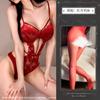 Nova Lingerie Sexy Roxa com Renda, Body Transparente e Push-Up 5578