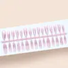 Nueve Reinos Hada 3D Francés Soñador Ojo de Gato Blanqueamiento Uñas Portátiles Lindas Largas Uñas Portátiles 30 Piezas