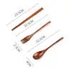 Juego portátil de tres piezas para viaje de cuchara, tenedor y palillos de nanmu con laca antigua, juego para estudiantes, cuchara y tenedor de madera, palillos, cuchara pequeña de madera