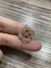 Liquidação Pingente de colar de ouro 14K simples com zircônia estrela de cinco pontas coração chave acessórios de joias DIY Pingente de pulseira