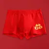 Ropa interior roja al por mayor para niños para el Año del Caballo, Calzoncillos tipo bóxer de algodón Grado A para niños, niños mayores y bebés, Calzoncillos tipo bóxer rojo brillante