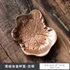 Porta-copos Japonês Liga de Metal Base para Xícara de Chá Redondo Criativo Almofada de Isolamento Térmico Porta-copos Imitação de Cobre Bandeja de Chá Kung Fu Retrô Cerimônia do Chá