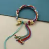 Cuerda de Mano de Xizang Cuerda de Algodón para Frotar la Mano Cuerda de Mano de Colores Pulsera de Estilo Étnico Tejida a Mano Adorno de Xizang Pulsera de Thangka