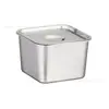 Caixa quadrada multi-funcional de aço inoxidável para conservação de alimentos frescos caixa refrigerada para conservação de alimentos frescos caixa de armazenamento de temperos para cozinha caixa quadrada selada