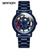 SANDA SANDA 1025 reloj de cuarzo para hombre hueco casual moda movimiento japonés Reloj para hombre