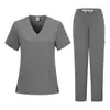 Trajes de Scrubs de Corte Recto Estilo Europeo y Americano para TikTok, Uniformes Médicos, Uniformes de Enfermera para Clínica Veterinaria, Ropa de Trabajo para Doctor