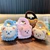 Colgante Llavero de Conejo de Crochet Tejido a Mano Animal Terminado Llavero Capturador Máquina de Bebés Pequeño Regalo Venta al por Mayor
