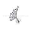 Pendientes de Aleación de Titanio F136 Aleación de Cobre Zirconia Marqués Telaraña Joyería para Piercing de Aleación de Cobre Clavillos de Zirconia para Hélice Auricular