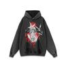 Sudadera de cuello redondo antigua con estampado de dibujos animados de animación retro de calle estadounidense para hombres y mujeres, moda nacional vintage de manga larga base