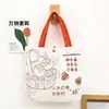 Bolsa de Lona Ligera de Dibujos Animados Linda para Niños Bolsa de Regalo de Cumpleaños para Jardín de Infancia Bolso Tote de Lona para Estudiante Bolsa Pequeña