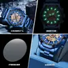 Reloj Nuevo para Hombre No Mecánico Impermeable Luminoso Casual de Negocios Mecánico para Hombre Hueco Reloj Shopee